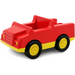 Duplo Red Car with Yellow Base