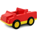 Duplo Red Car with Yellow Base and Tow Bar (2218)