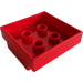 Duplo Red Container Box 3 x 3 x 1 with Studs Inside (2221)