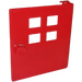Duplo rouge Porte 1 x 4 x 3 avec Quatre Windows Narrow