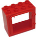 Duplo Red Door Frame 2 x 4 x 3 with Raised Rim and completely open back (2332 / 61649)