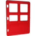 Duplo Red Door with Different Sized Panes (2205)