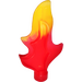 Duplo Red Flame 1 x 2 x 5 with Marbled Yellow Tip (51703)