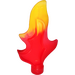 Duplo Red Flame 1 x 2 x 5 with Marbled Yellow Tip (51703)