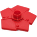 Duplo Rojo Flor con Plates (44519)