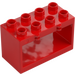 Duplo Red Frame 2 x 4 x 2 with Hinge without Holes in Base (18806)