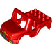 Duplo Red Off Road Vehicle Body with Fire Logo (21107)