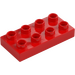 Duplo Red Plate 2 x 4 (4538 / 40666)