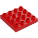 Duplo Red Plate 4 x 4 (14721)