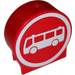 Duplo Red Round Sign with Bus with Round Sides (41970 / 64934)