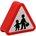 Duplo Red Sign Triangle with Pedestrian Crossing (42025)