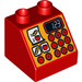 Duplo Red Slope 2 x 2 x 1.5 (45°) with Cash Register (6474 / 15966)