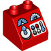 Duplo Rojo Con pendiente 2 x 2 x 1.5 (45°) con Joystick y Botones (17494 / 49559)