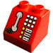 Duplo Red Slope 2 x 2 x 1.5 (45°) with Phone (6474)