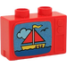 Duplo Red Television with Boat scene (4916 / 81953)