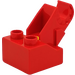 Duplo Red Toolo Brick 2 x 2 with Angled Bracket