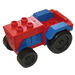 Duplo Red Tractor with Blue Mudguards