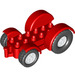 Duplo Red Tractor with White Wheels (24912)