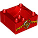 Duplo Red Train Compartment 4 x 4 x 1.5 with Seat with Lion on red and white shield (17458 / 51547)