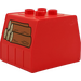 Duplo Red Train Container with Logs Pattern