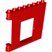 Duplo Rood Muur 1 x 8 x 6 met Deur (Rechts) (51261)