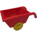 Duplo Red Wheelbarrow with Yellow Wheels (2292)