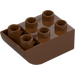 Duplo Reddish Brown Brick 2 x 3 with Inverted Slope Curve (98252)