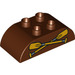 Duplo Reddish Brown Brick 2 x 4 with Curved Sides with Oars (26291 / 98223)