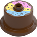 Duplo Reddish Brown Cake with Blue and Yellow and Pink Icing (65157 / 101591)