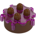 Duplo Reddish Brown Cake with Transparent Dark Pink Icing (35682 / 76317)