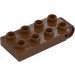 Duplo Červenohnědá Deska 2 x 4 s B Konektor Horní (16686)