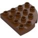 Duplo Reddish Brown Plate 4 x 4 with Round Corner (98218)