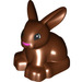 Duplo Reddish Brown Rabbit with Pink Nose (20046 / 49712)