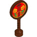 Duplo Roodachtig bruin Rond Sign met Mandolin met Roses (41759 / 101597)