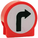 Duplo Round Sign with Right Turn Arrow with Round Sides (41970 / 43197)