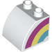 Duplo Pendenza 45° 2 x 2 x 1.5 con Curvo Lato con Rainbow Sinistra (11170 / 74969)