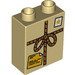 Duplo Tan Brick 1 x 2 x 2 with Tied Parcel with Stamp and Label without Bottom Tube (4066 / 38496)