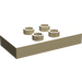 Duplo Zandbruin Tegel 2 x 4 x 0.33 met 4 Midden Studs (Dik) (6413)