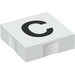 Duplo Tile 2 x 2 with Side Indents with &quot;C&quot; (6309 / 48470)
