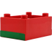 Duplo Train Cabin base with Green Stripe (6407)