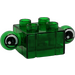 Duplo Transparent Green Brick 2 x 2 with turning eye extensions
