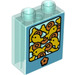 Duplo Transparentes Hellblau Stein 1 x 2 x 2 mit Fisch und biscuits mit Unterrohr (26381 / 36793)