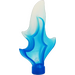 Duplo Transparant Lichtblauw Vlam 1 x 2 x 5 met Marbled Wit Tip (51703)