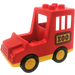 Duplo Vehicle Truck with Covered Bed, Yellow Undercarriage and ZOO