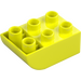 Duplo Vibrant Yellow Brick 2 x 3 with Inverted Slope Curve (98252)