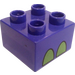 Duplo Violet Brick 2 x 2 with Rhino Toes (3437 / 45110)