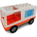 Duplo White Ambulance with Orange Base (without door) (75078)