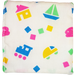 Duplo White Baby Blanket with Toy Pattern