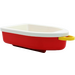 Duplo White Boat with Red Base and Yellow Tow Loop (4677)