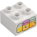 Duplo Blanc Brique 2 x 2 avec Honey Jars (3437 / 105407)